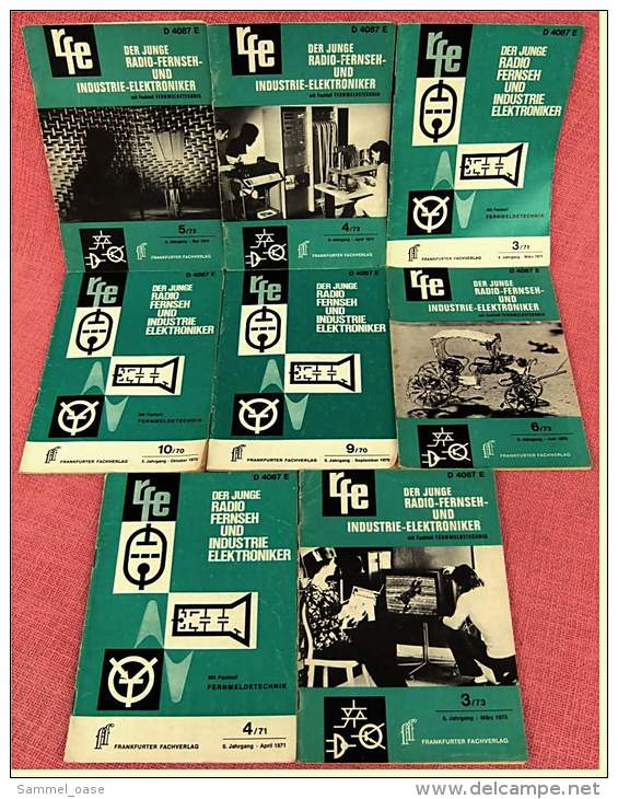10 X Fach-Zeitschrift  , Der Junge Radio Fernseh Und Industrie Elektroniker  1970-1973 - Computer Sciences