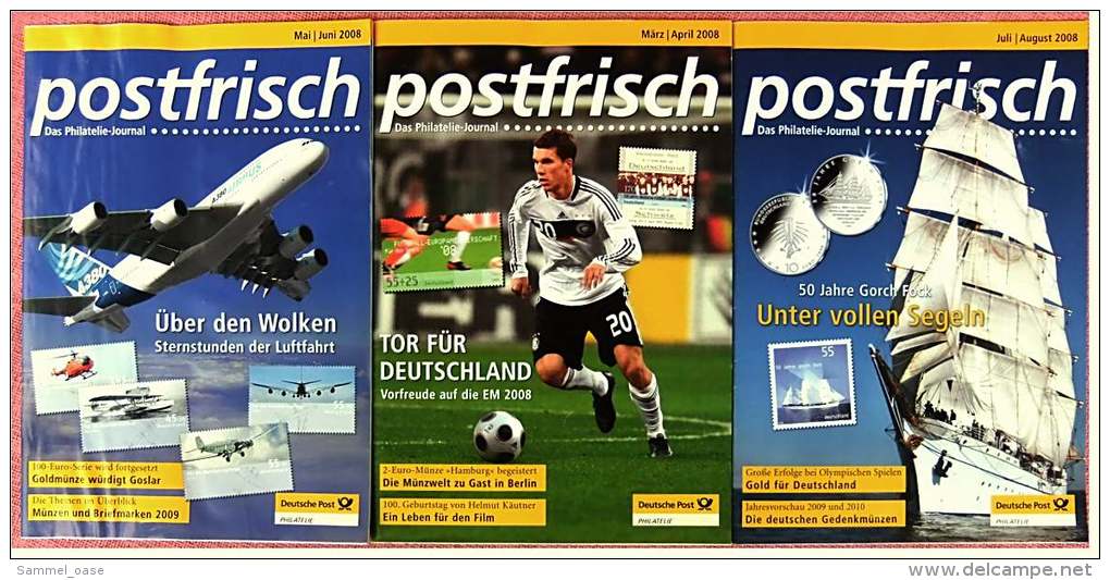 3 X Postfrisch Philatelie-Journal  ,  Von 2008  ,  Mit Neuausgaben , Hintergrund , Porträt - Deutsch (ab 1941)