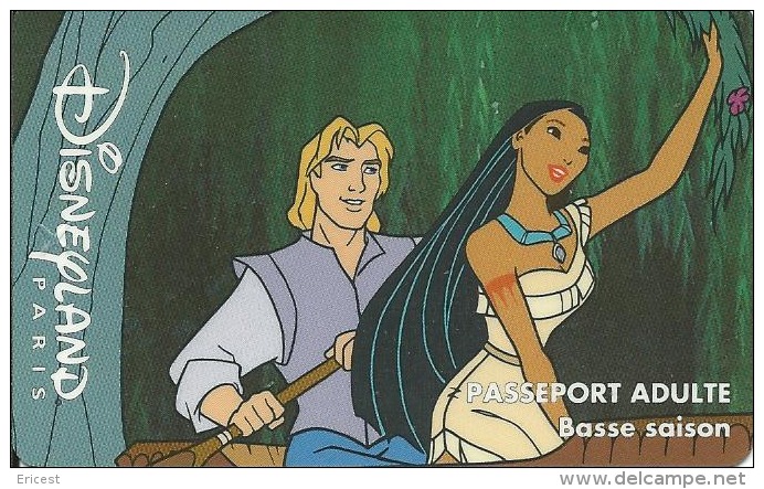 + PASSEPORT DISNEYLAND BASSE SAISON POCAHONTAS N° S 069623 ETAT COURANT - Passeports Disney