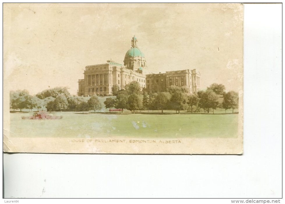 (963) Old Poscard - Canada - Edmonton House Of Parliament - Edmonton