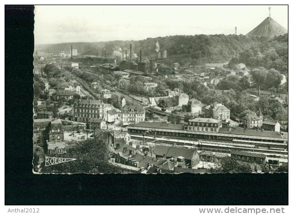 Longwy La Gare Bahnhof Station Vue Sur Usines De Senelle 17.9.1957 - Longwy