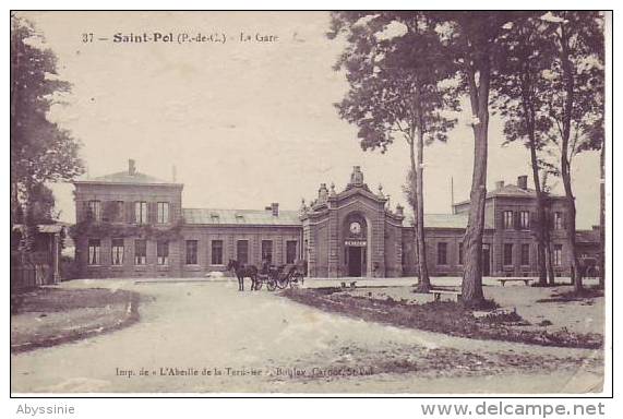 62 ST POL - (attelage) La Gare - D8 - Saint Pol Sur Ternoise