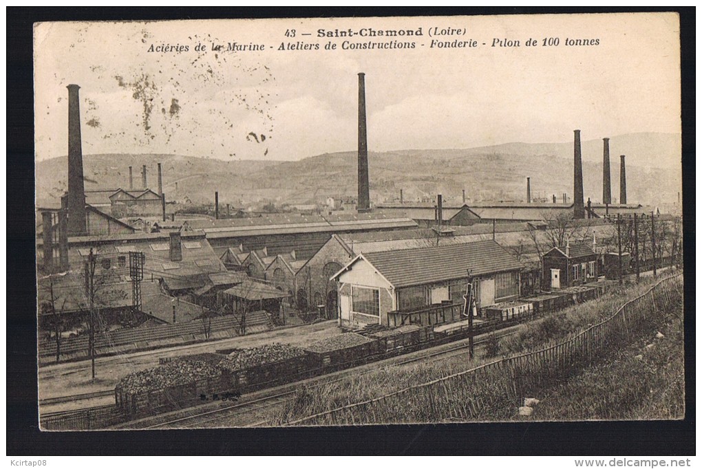 SAINT-CHAMOND . Aciéries De La Marine . Fonderie . Pilon De 100 Tonnes . - Saint Chamond