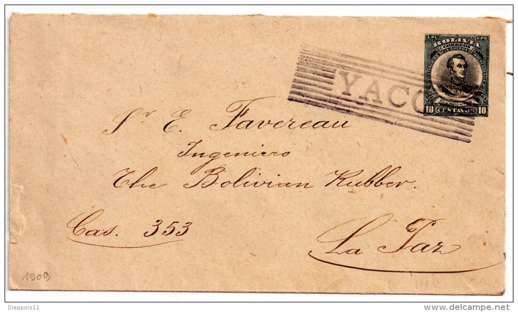 Bolivia 1909 . Postal Stationery Cover Circulated. Entier Postal Bolivie - Bolivia