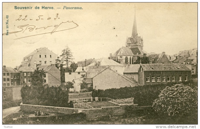 Herve - Panorama De La Commune Et .... Maisons Environnantes à L´église - Série 10 N° 62 -1903 ( Voir Verso ) - Herve