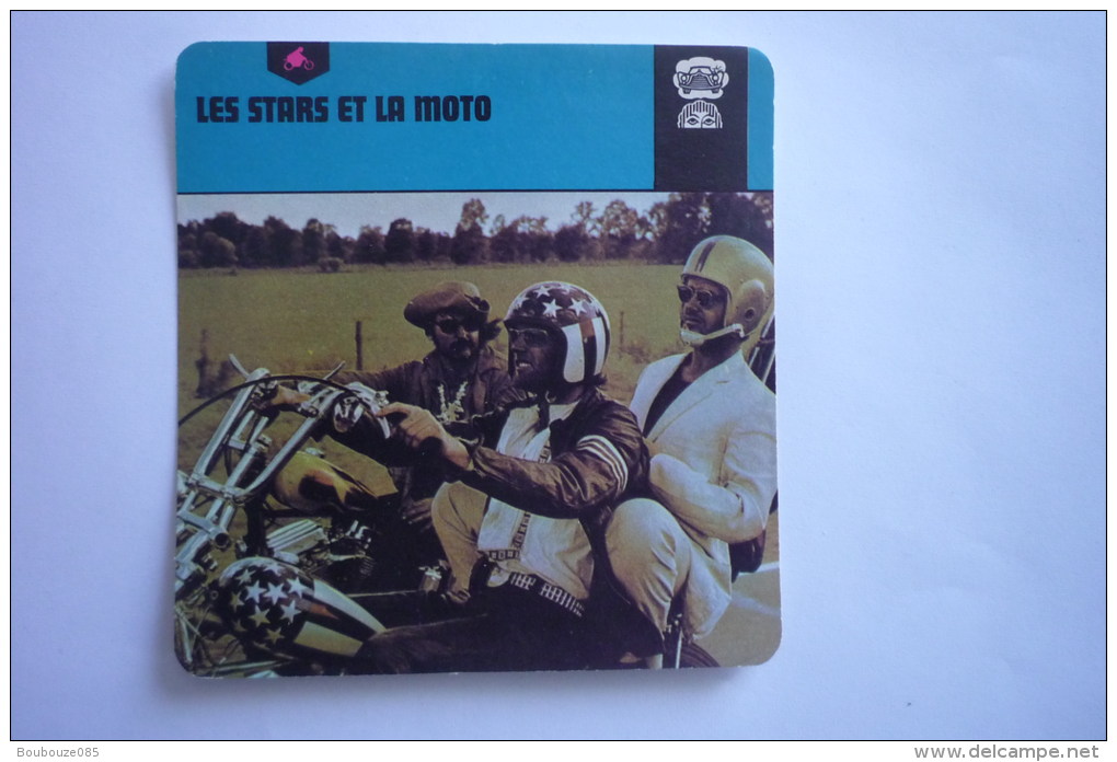 Transports - Sports Moto - Carte Fiche Moto - Les Stars Et La Moto - Nicholson Et Fonda - Cinema Film Easy Rider - Moto Sport