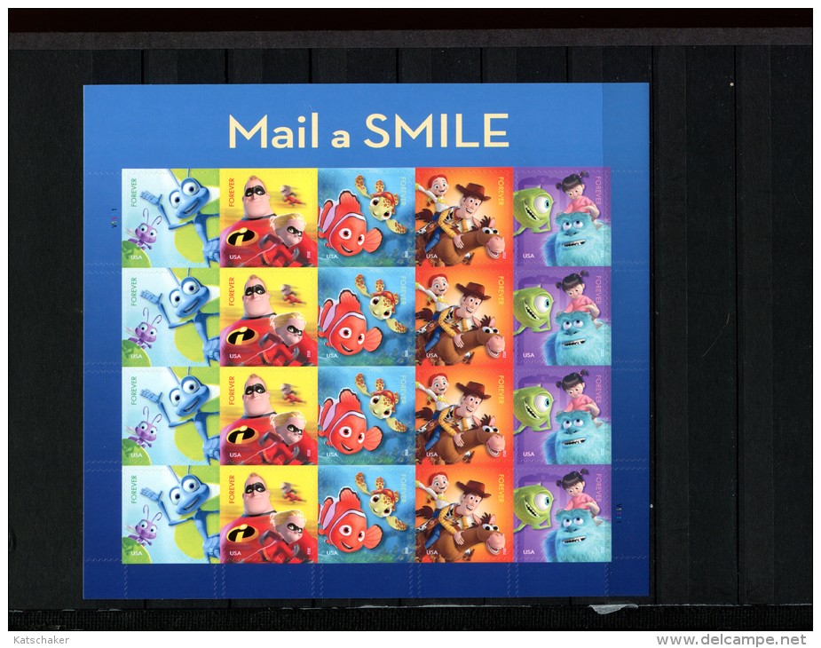 237403686 USA POSTFRIS MINT NEVER HINGED POSTFRISCH EINWANDFREI   SCOTT 4677 4681 Make A Smile Pane - Neufs