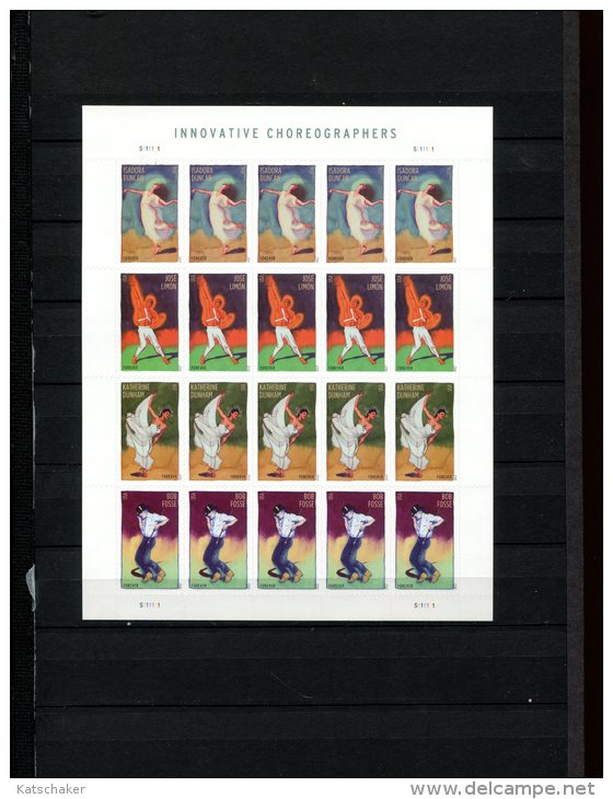 237403872 USA POSTFRIS MINT NEVER HINGED POSTFRISCH EINWANDFREI   SCOTT  4698 4699 4700 4701 Choreographers - Unused Stamps