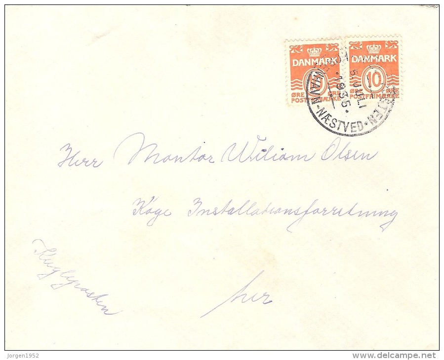 DENMARK # Letter Sent With Ball Post Copenhagen - Næstved From The Year 1935 - Ganzsachen