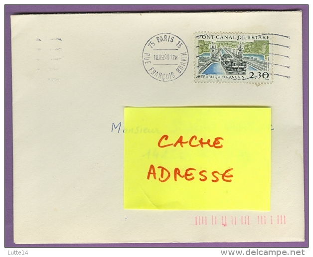 Enveloppe Avec Tp 2658 Pont Canal De Briare / Péniche Bateau - Briefe U. Dokumente