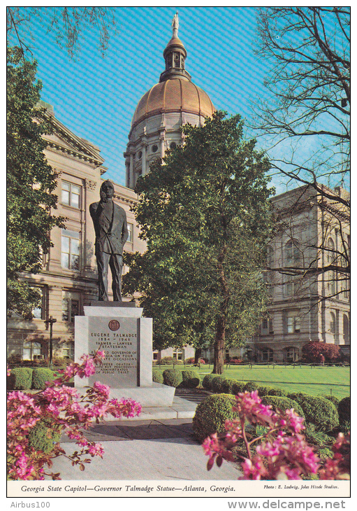 USA - Atlanta - Governeur Talmadge Statue - Non Circulée - 2 Scans - - Atlanta