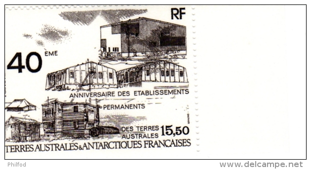TERRES AUSTRALES Et ANTARCTIQUES  :   40eme  Anniversaire Des Etablissements Permanents  - N° 104 - Unused Stamps