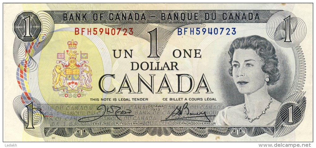 BILLET # CANADA # 1973 # PICK 78 # UN DOLLAR   # CIRCULE # - Kanada