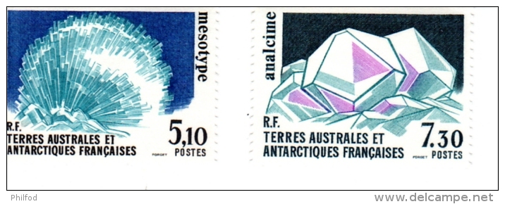 TERRES AUSTRALES Et ANTARCTIQUES  :   1989 - Mésotype Et Analcime - N° 144 Et 145 - Unused Stamps