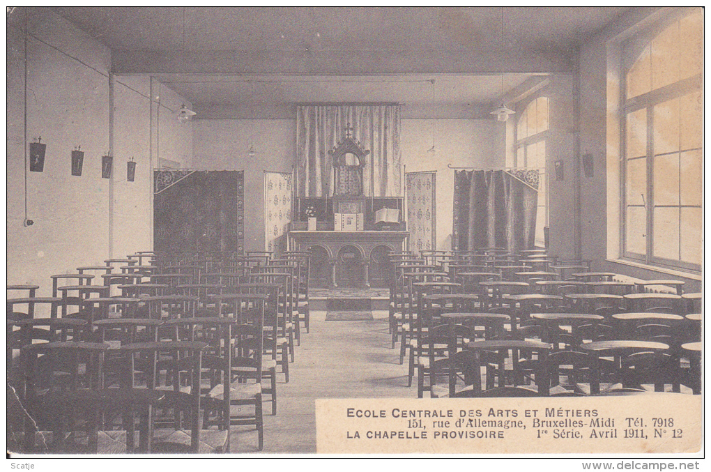 Ecole Centrale Des Arts Et Métiers;  La Chapelle Provisoire;  1919 Naar Arlon - Education, Schools And Universities