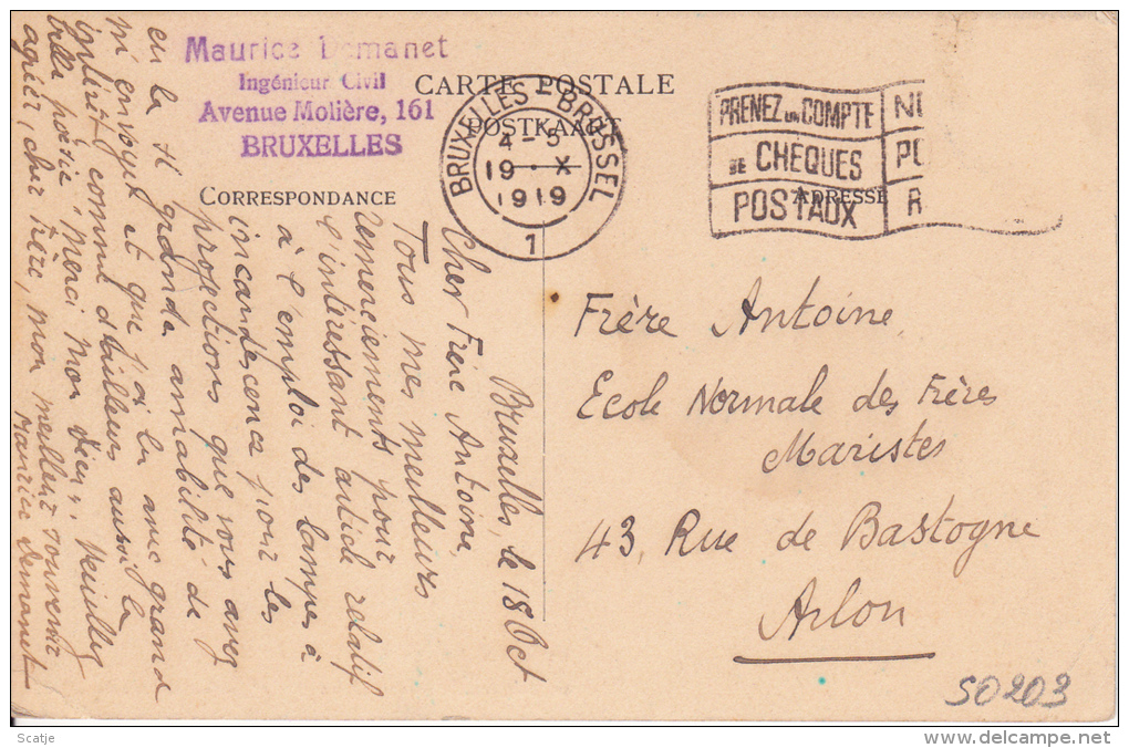 Ecole Centrale Des Arts Et Métiers;  La Chapelle Provisoire;  1919 Naar Arlon - Bildung, Schulen & Universitäten