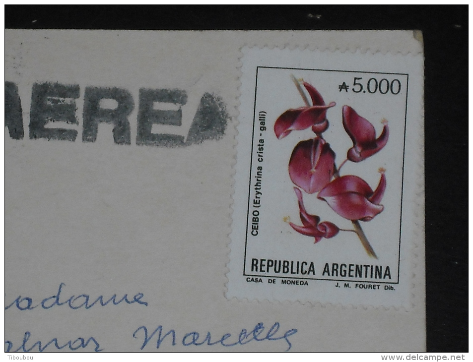 CPM ARGENTINE AVEC YT 1715 - FLORE FLEUR ARBRE - CEIBO - BUENOS AIRES - OBELISQUE - - Cartas & Documentos