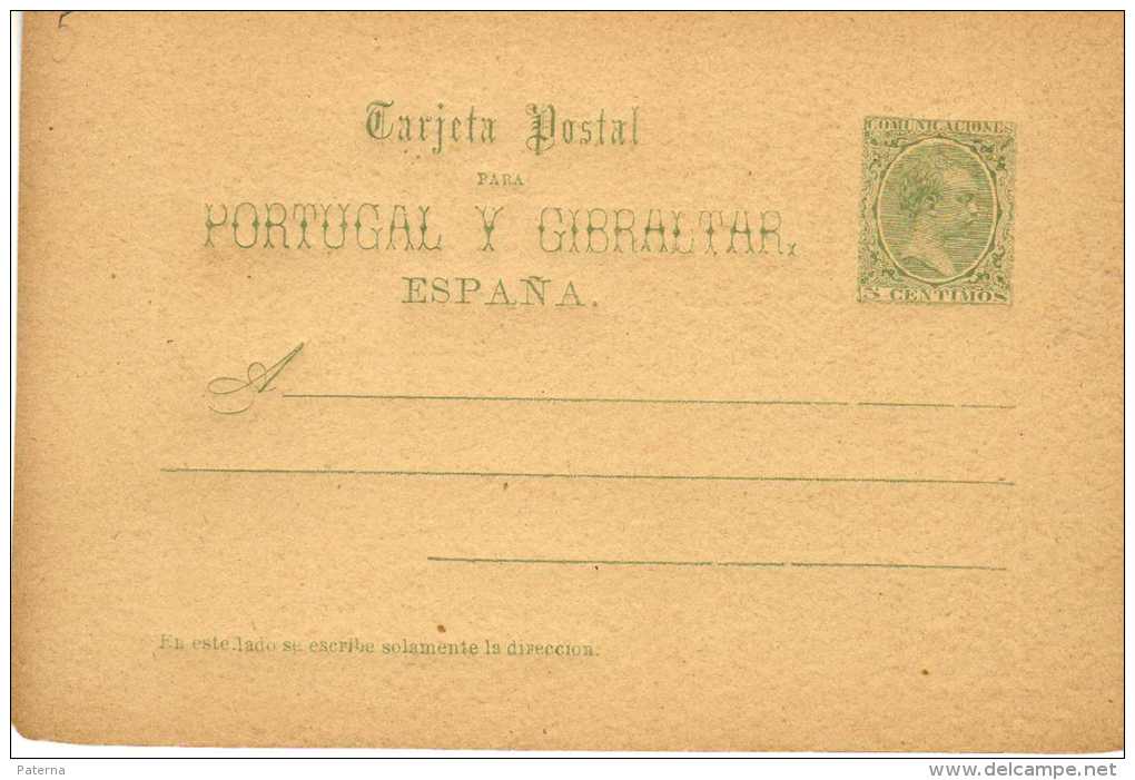 945 - Entero Postal  Nº 25 , Pelon 5 Centimos - 1850-1931