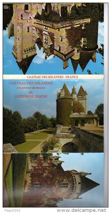 260D) 24 - CHATEAU DES MILANDES - DEPLIANT 9 CARTES POSTALES - Autres & Non Classés