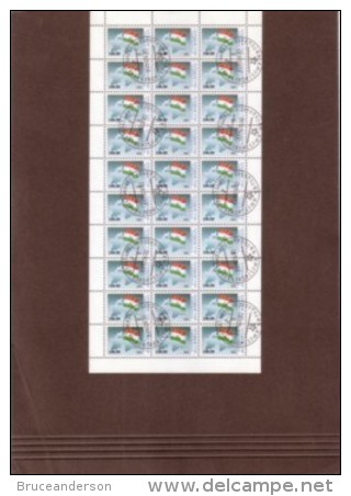 1993.Tadjikistan, Definitive Issues in CTO,used sheetlets of 30/50 stamps,Statue,Mausoleum,O pera,Flag,Map,Landscape
