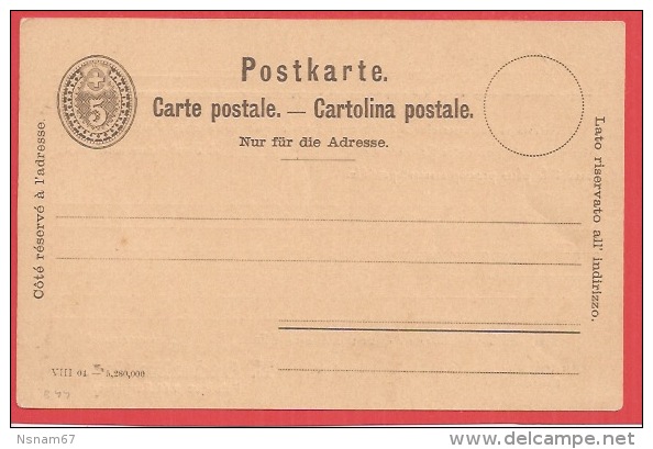 B44 - Entier Postal 5 Cte  - PRIVE - Verso E.OEDERLIN - - Interi Postali