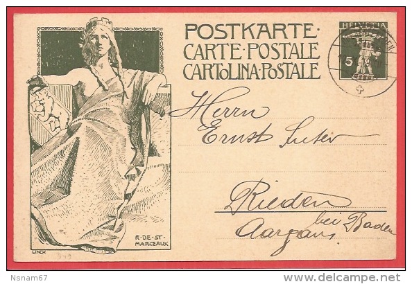 B49 - Entier Postal 5 Cte  - Inauguration Monument .... - OBERENTFELDEN - - Interi Postali