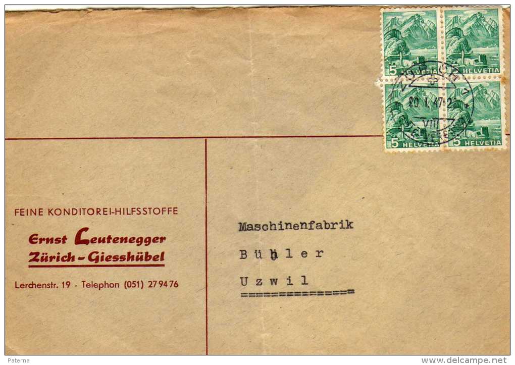 953 -  Carta Zurich 1947 Suiza - Covers & Documents