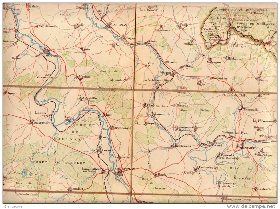 Villers Devant Orval Grandpré Dun Sur Meuse Vendresse Stenay Mouzon Le Chesne Monmédy Beaumont Raucourt - Mapas Geográficas