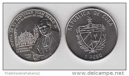 MD2301 KUBA CUBA UNC 1998 1$ CU-NI POPE JUAN PABLO II.JOAN PAUL II KUBA - Cuba