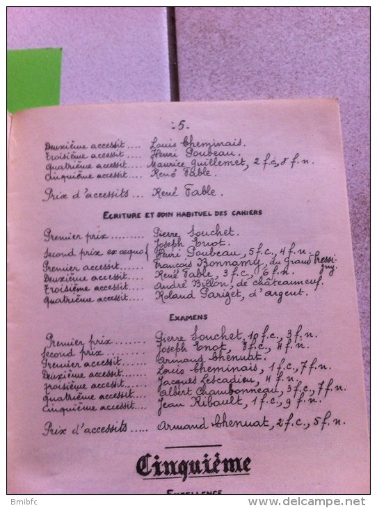 Petit Séminaire Saint Martin De Fontgombaud (Indre)  Distribution Des Prix Le Lundi 18 Juillet 1927 - Diploma's En Schoolrapporten