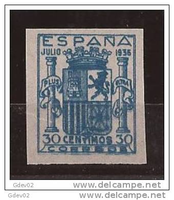 ESNE56-L4042TESSC.España. Spain Espagne.ESCUDO DE ESPAÑA.1936/7. (Ed NE 56**).sin Charnela.LUJO - Otros & Sin Clasificación