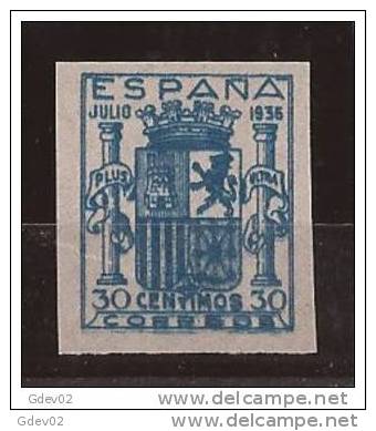 ESNE56-L4042TESO.España. Spain Espagne.ESCUDO DE ESPAÑA.1936/7. (Ed NE 56**).sin Charnela.LUJO - Otros & Sin Clasificación