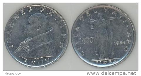 VATICANO 100 Lire 1962 QFDC - Vaticano (Ciudad Del)