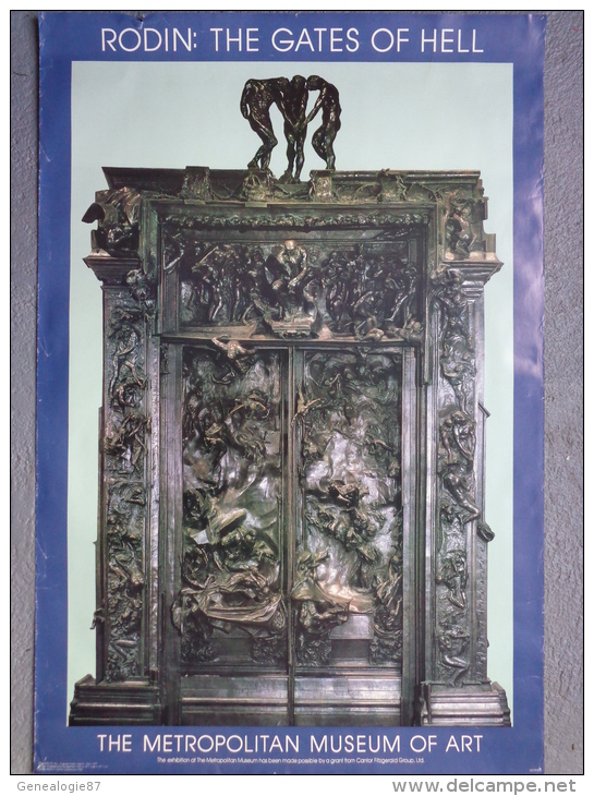 NEW YORK - AFFICHE RODIN THE GATES OF HELL-PORTES DE L' ENFER- THE METROPOLITAN MUSEUM OF ART -1982 - Posters