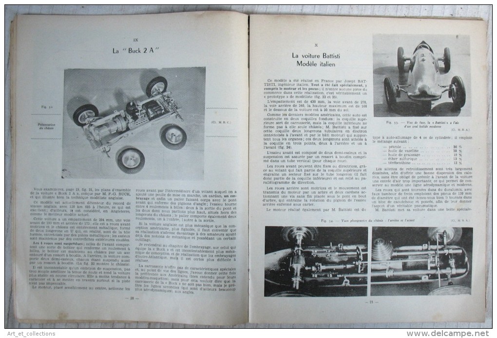 Plans de Modèles Réduits d’Autos de Course / Maurice BAYET / Éditions "Publications M.R.A.", à Paris en 1948