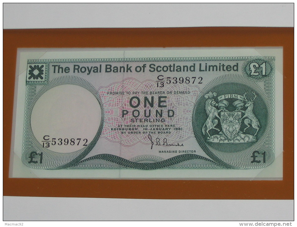 1 One Pound 1981 - ECOSSE - Scotland - Billet Neuf - UNC  !!! **** ACHAT IMMEDIAT *** - 1 Pound