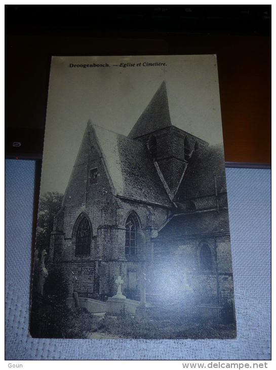 BC6-4-360 LC43 Drogenbos Droogenbosch Eglise Et Cimetière - Drogenbos