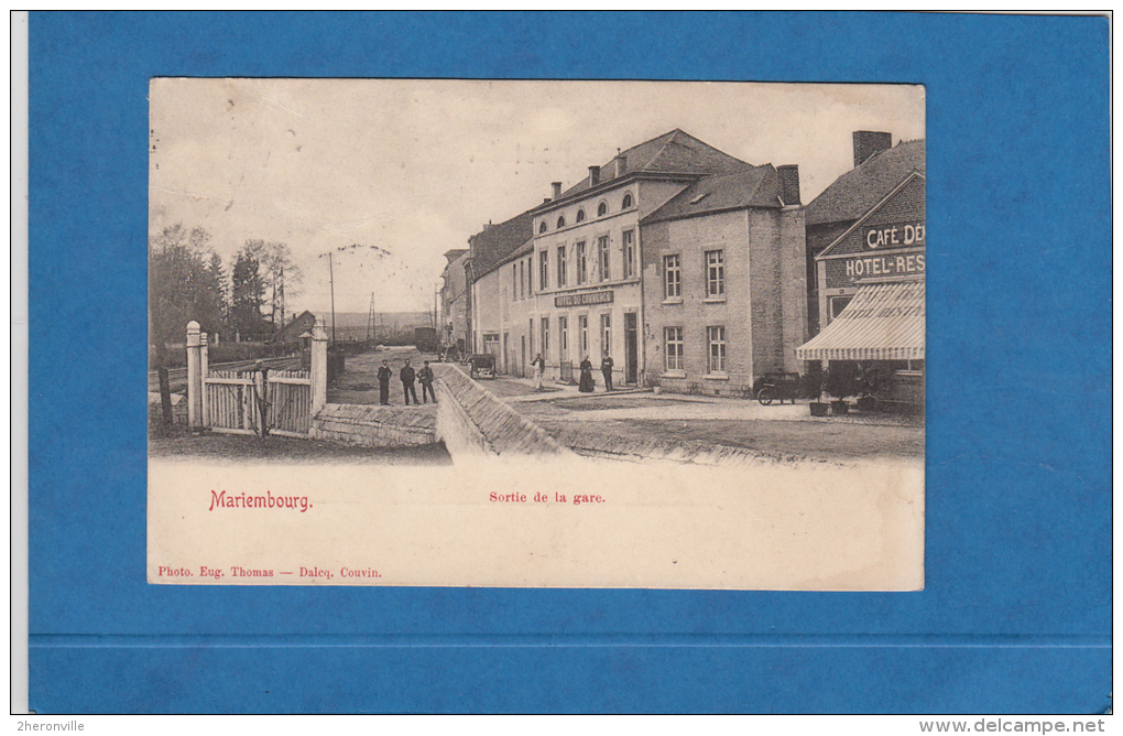 CPA - MARIEMBOURG - Sortie De La Gare - Hotel Du Commerce - 1904 - Photo Eug. Thomas , Dalcq , Couvin - Autres & Non Classés