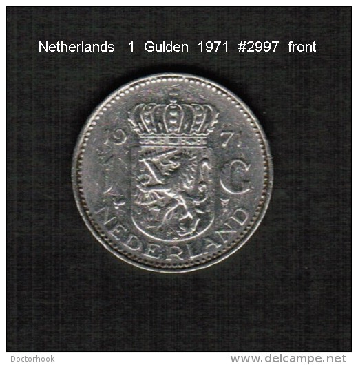 NETHERLANDS     1  GULDEN  1971  (KM # 184a) - 1948-1980 : Juliana