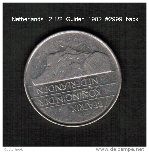 NETHERLANDS     2 1/2  GULDEN  1982  (KM # 206) - 1980-2001 : Beatrix