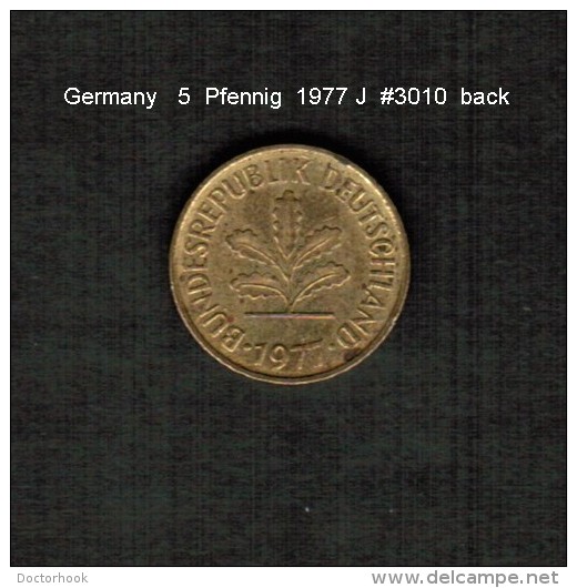 GERMANY    5  PFENNIG  1977 J  (KM # 107) - 5 Pfennig