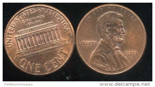 UNITED STATES - USA - ONE CENT 2003 D  - LINCOLN - 1909-1958: Lincoln, Wheat Ears Reverse