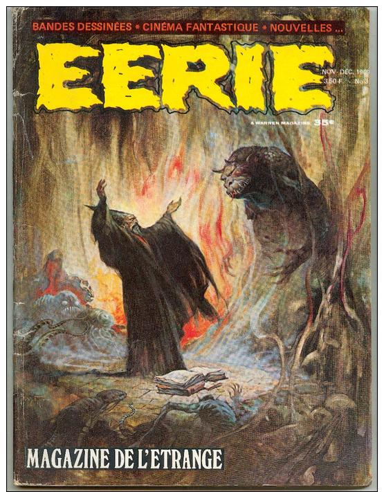 No PAYPAL !! : EERIE 3 Frank Frazetta , Jeff Jones ( Tuez Le Dragon ) Reed Crandall ,Etc...Magazine EO V.F ©.1969 BE/TBE - Autre Magazines