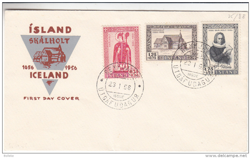 Cathédrale - évèque - Islande - Lettre De 1956 - Storia Postale