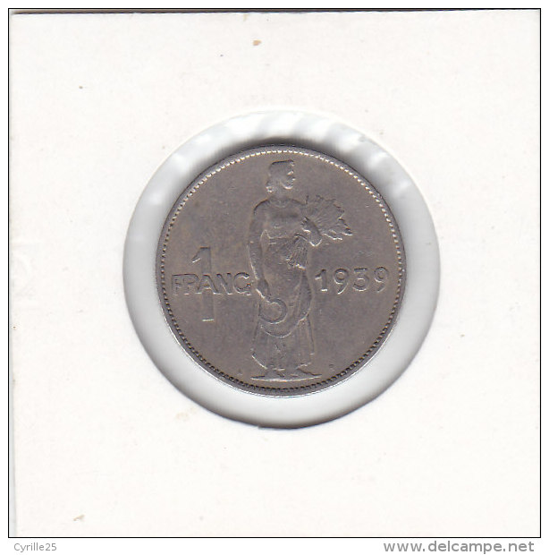 1 FRANG Cupro-nickel 1939 Qualité++++++++++++++++++ ++++++ - Luxembourg