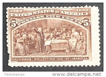 Columbian Stamps SC#234 MNG 1893 P/MPH - Nuevos