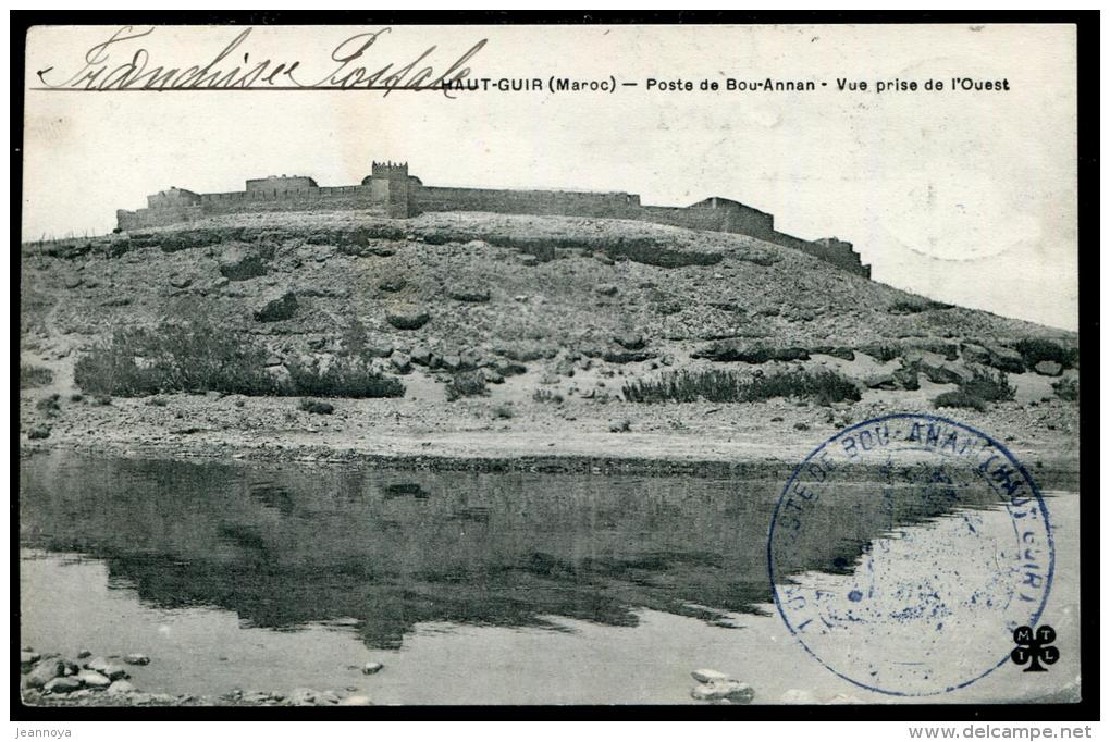 MAROC - CPA EN FM, CACHET SPECIAL " POSTE DE BOU-ANANE ( HAUT GUIR ) ", OBL. DU 20/3/1912 - B - Usati