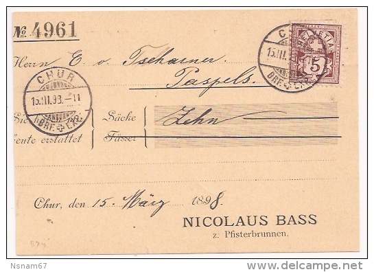 B74 - CHUR - 1898 - - Brieven En Documenten