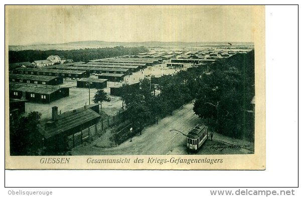 GIESSEN CAMP DE CONCENTRETION 1914/18 GESAMTANSICHT DES KRIEGS GEFANGENLAGERS TOP - Giessen