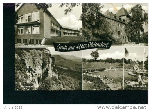 Gruß Aus Hess. Oldendorf MB Schwimmbad Badeanstalt Haus Niedersachsen 31.10.1966 - Hessisch-Oldendorf